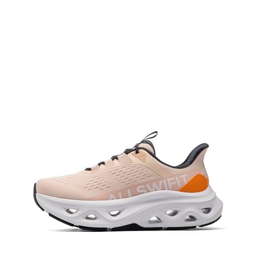 ALLSWIFIT Women's Slip On Cushioned Walking Fashion Sneaker,Pink/Orange,8 - image 4