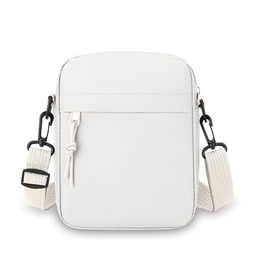 Bolsas transversais, bolsa de ombro feminina, masculina, pequena, bolsa tiracolo de cor sólida, bolsa carteira moderna, B - branco