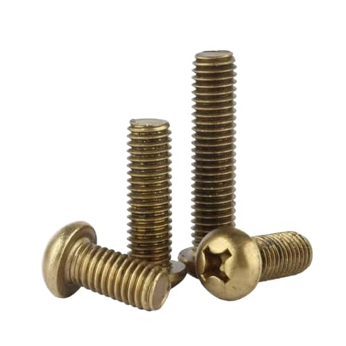 2/5/10/20/50 個 M2 M2.5 M3 M4 M5 M6 M8 GB818 純銅真鍮クロス丸なべネジボルト直径 2 ミリメートル-8 ミリメートル(16mm,M6-5pcs)