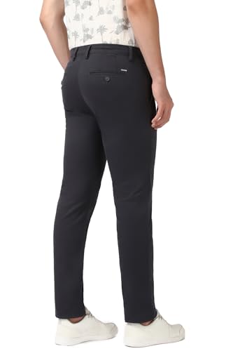 Image of Peter England Men's Slim Fit Mid Rise Super Premium Wrinkle Free Casual Trouser Chinos
