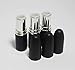 VinBee 15Pcs Black Bullet Empty Lip Balm Lipstick Tubes Container