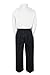 2pc Formal Wedding Boys White Shirt Black Pants Sets from Baby to Teen (5)