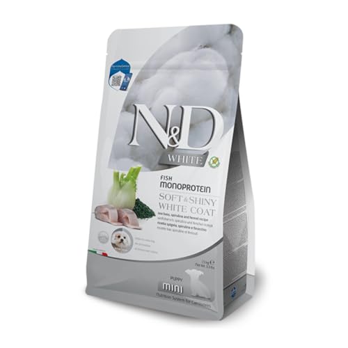Farmina, N&D White, Branzino, Spirulina & Finocchio, Cane Puppy mini, 1,5 kg