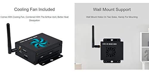 Bicool Mini-Computer(B) Designed For Raspberry Pi Compute Module 4 (Not Included),With Waveshare Cm4-Io-Base-B Board And Metal Case With Cooling Fan, Onboard Csi/Dsi/Rtc/Fan/Hdmi/Rj45,Etc Connectors #TOP4