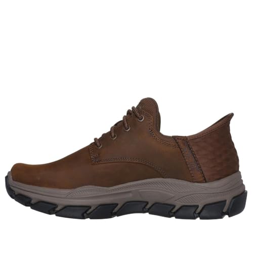 Image of Skechers Men's Respected - Garrett Leather Round Toe Bungee Lace Slip-Ins