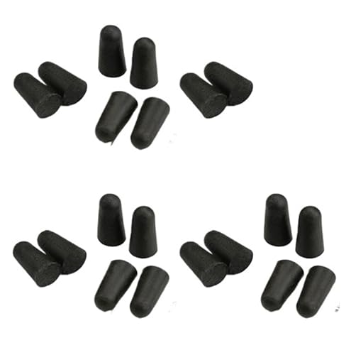 20個/10ペア 快適耳栓 ノイズ低減フォーム ソフト耳栓 ノイズ低減 先細り耳栓 睡眠旅行に保護(10Pairs Black)