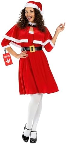 Générique Cape Noel Fille En Velours Courts Cape Mère De Noël Rouge