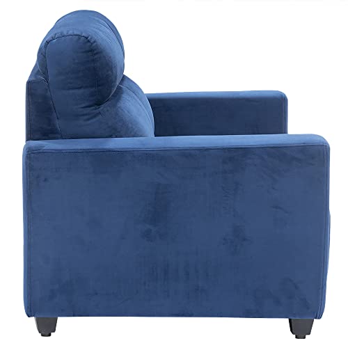 Image of Wakefit Sofa Set | 3 Year Warranty | Sofa 2 Seater, 2 Seater Sofa for Living Room, Wooden Sofa Set, Couch Sofa for Living Room, Sofa for Living Room - Belize(Fabric-Velvet : Blue)