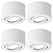 Produktbild SSC-LUXon 4 Stück CELI-1WM kleiner Aufbau Deckenspot schwenkbar weiß rund - Aufbauspot Ø 80x50 mm (Lieferung ohne Leuchtmittel)