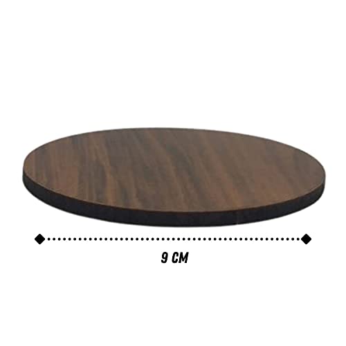 Porta Copos bolacha apoio Madeira 4 Pecas 8cm