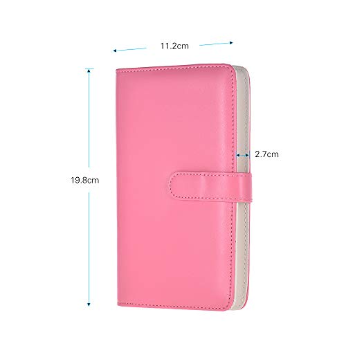 Docooler 108 Bolsos Portátil Mini Álbum De Fotos De Couro Pu Foto Álbum De Fotos Com Fecho Magnético