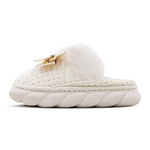Image of VRITRAZ Women's Comfort Slip On Closed Toe Warm Winter with Cute Design print House Clog Indoor Slipper
