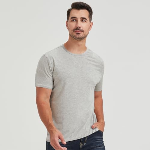 Image of netdraw Men's Ultra Soft Bamboo Viscose Cotton T-Shirt S-3XL | Moisture Wicking, Lightweight, Cool-Touch, Everyday Casual, Lounge, Sleep & Undershirt