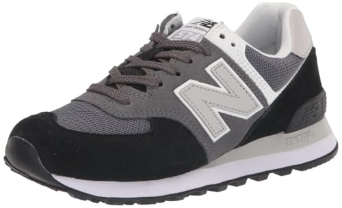 New Balance womens 574 V2 Sneaker, Black/Magnet, 10.5 US