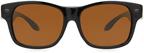 Solar Shield Hollywood Lakewood Iconic Sunglasses Fits over prescribed eyeglasses. Unisex Brown Tortoise 54mm2