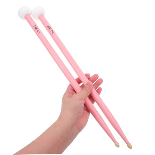 BESPORTBLE 1Par Baquetas de Cabeza Doble de Fieltro para Set de Tambores Tímpani Agarre Cómodo Duraderas para Instrumentos de Percusión miniatura 4