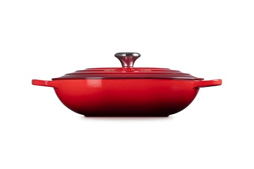 Image of Le Creuset Enameled Cast Iron Oval Casserole with Lid, 3.75 qt., Cerise