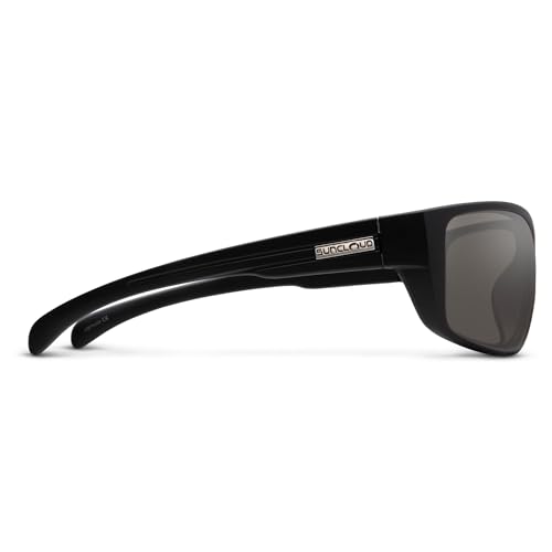 Suncloud S-MIPPGYMB Men's Black Frame Grey Lens Square Polarized sunglasses