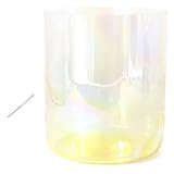 クリスタルシンギングボウルセット 7インチ 432HZ クリスタルシンギングボウル、サウンドヒーリング、瞑想、祈り、ストレス軽減、ストライカーとOリング付き(Yellow,C Note)