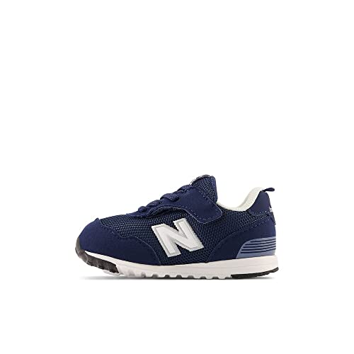 New Balance Kid's 515 V1 New-b Hook and Loop Sneaker, Nb Navy/White, 3.5 Infant2