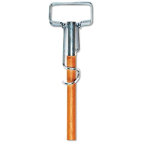 UNISAN Spring Grip Metal Head Mop Handle for Most Mop Heads, 60 Inch Wood Handle (609) Cover
