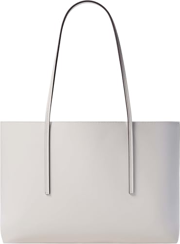 Suede Calvin Klein Bold Ck Medium Tote 4LX - WHITE ALYSSUM One Size