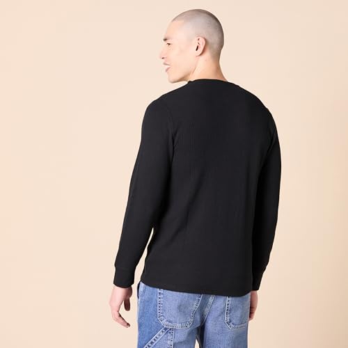 Amazon Essentials heren Henley-shirt met lange mouwen, wafelpratoon en slanke pasvorm - Afbeelding 3