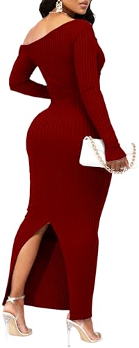 Image of SxClub Formal Dress for Women Cocktail Sexy Bodycon Sleeveless Evening Party Floor Length Long Prom Dresses