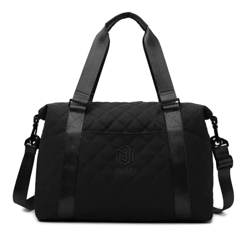 Bolsa Feminina Grande Para Viagem De Bordo Bagagem Academia Esportiva Resistente Com Alça De Mão Ombro Blogueira Executiva - ZAFIN (Preto)