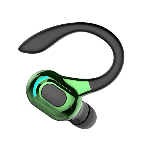 RAOPINGX F8 Wireless Earbuds with Earhooks Single Bluetooth Earpiece Sports Headphones Over The Ear Running Workout Wrap Around Earbuds for Android iOS (Green)