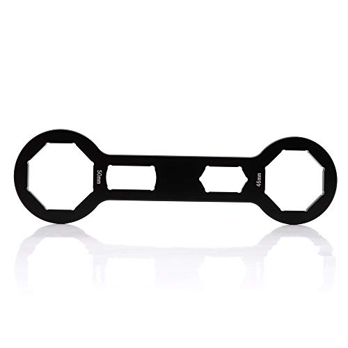 Image of Motorcycle Universal 46mm /50mm Fork Cap Wrench Shock Absorber Front Forks Removing Rebuild Tool for Yamaha Kawasaki Suzuki Honda (Black)