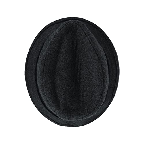 Image of Felt Trilby Fedora Hat Short Brim Panama Jazz Hat 20s Bowler Gatsby Cap for Men Women
