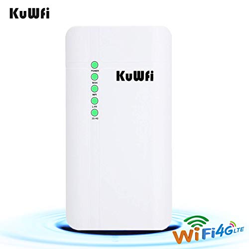 KuWFi Outdoor 4G LTE CPE WiFi Router with Sim Card Slot 150Mbps CAT4