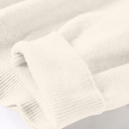 OIOLOYJM Fall Cashmere Sweaters for Women 2025 Crewneck Long Sleeve Tops Knitted Pullovers Lightweight Merino Wool Sweater