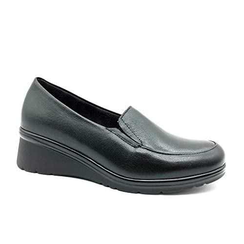 PITILLOS - Scarpe in Pelle con zeppa 1620, Nero , 40 EU