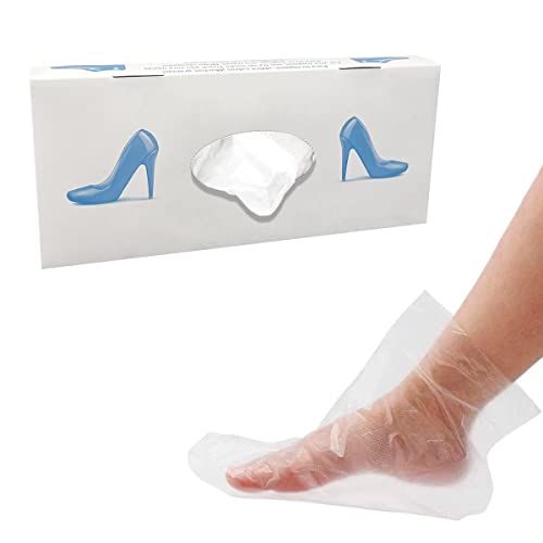 Calzas para zapateria, transparentes en polietileno galga 80. Forro premium resistente y ergonómico. Calzas higiénicas y seguras. Calcetines de plástico. (10000)