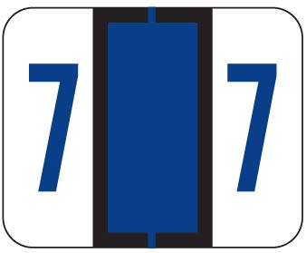 Doctor Stuff - File Folder Labels, Number 7, TAB Products Match - TPNV Series Chart Stickers, Purple, 1" x 1-1/4", #7, 500/Roll