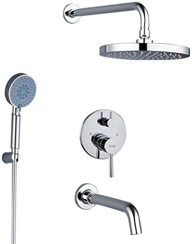 Mitigeur de douche rond et ensemble de douche complet en ABS avec douchette - 2