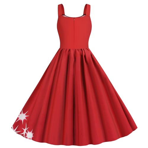 Image of Sister Amy Girl Printed Elastic Sleeveless Shaping Breathable Camisole Skater Dress
