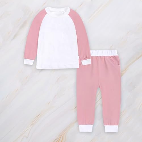 Kids Girls Cotton 𝐏a𝐣ama Set Long Sleeve 𝐏a𝐣amas Teen 𝐋oun𝐠ewear 2 Piece Snug Fit 𝐒lee𝐩wear with Pants 𝐏𝐉𝘀2