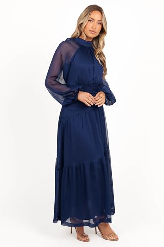 Image of Petal & Pup Women's Julip Sheer Long Sleeve Maxi Dress