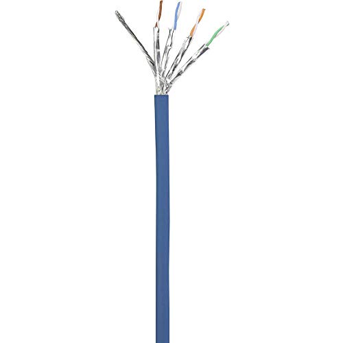 Basetech BT-2270670 RJ45 Network Cable, Patch Cable CAT 6a S/FTP 3.00 m Blue with Latch Protection, Flame Retardant Pack of 1 - Image 4