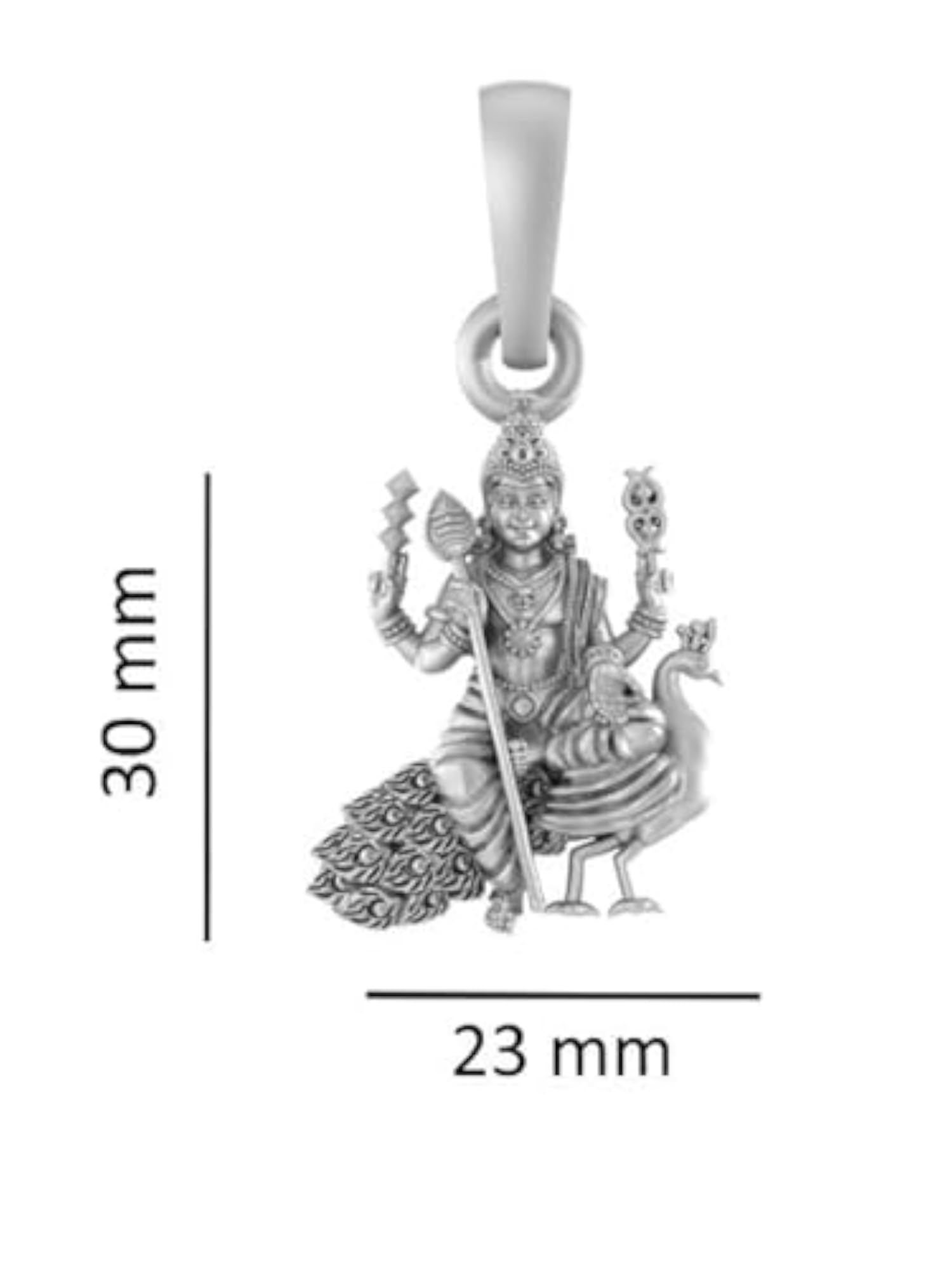 Sterling Silver God Kartikeya Pendant Locket