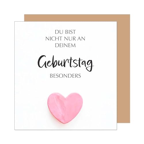Edition Seidel Premium quadratische Geburtstagskarte mit Umschlag. Glückwunschkarte Happy Birthday Karte für Frau Mann Freund Freundin Herz (GQ400 SW025) Edition Seidel Premium quadratische Geburtstagskarte mit Umschlag. Glückwunschkarte Happy Birthday Karte für Frau Mann Freund Freundin Herz (GQ400 SW025)