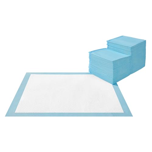 Feandrea Tappeti Assorbenti Pacco da 100 Pezzi, Tappeti per l'Addestramento per Cani e Cuccioli, a Prova di Perdite e Asciugatura Rapida, 60 x 45 cm, Blu e Bianco PTD046W01