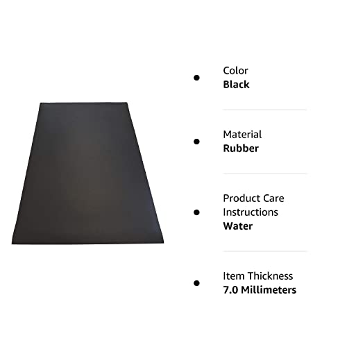 Rubber King All-Purpose Fitness Mats - A Premium Durable Low Odor Exercise Mat With Multipurpose Functionality Indoor/Outdoor (4' X 6', 7Mm), Black #TOP7