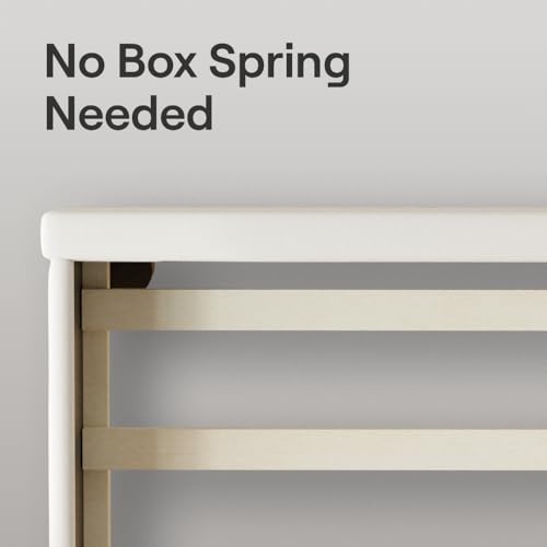 image for Nectar Bed Frame & Headboard - Linen - Twin - 8 Inch Legs and Sturdy W