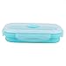 Silikonowy pojemnik do przechowywania żywności, przenośne nietoksyczne silikonowe pojemniki na lunch, do lodówek, kuchenek mikrofalowych, zmywarek, pikników Camping(Miętowo-zielony, 350 ml)