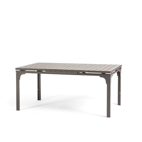 SIEDITI FUORI E DENTRO Table d'extérieur/jardin extensible 180/240 x 90 cm avec pieds en acier et...