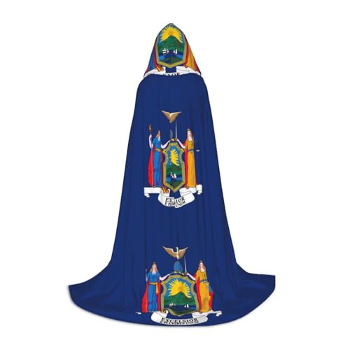 Cape à capuche costume Halloween réglable drapeau New York